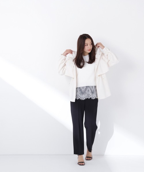 NATURAL BEAUTY BASIC(ナチュラルビューティーベーシック)の「【sweet4月号掲載】◇【ちょうど、いい服】毎日これ。週7ペプラムフーディブルゾン(ブルゾン・レディース・オフホワイト/グレイッシュベージュ/ブラック・SMALL/LARGE/MEDIUM)」の6枚目の写真