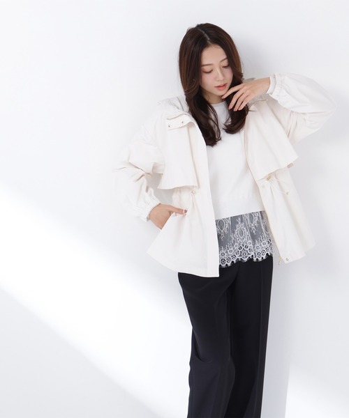 NATURAL BEAUTY BASIC(ナチュラルビューティーベーシック)の「【sweet4月号掲載】◇【ちょうど、いい服】毎日これ。週7ペプラムフーディブルゾン(ブルゾン・レディース・オフホワイト/グレイッシュベージュ/ブラック・SMALL/LARGE/MEDIUM)」の8枚目の写真