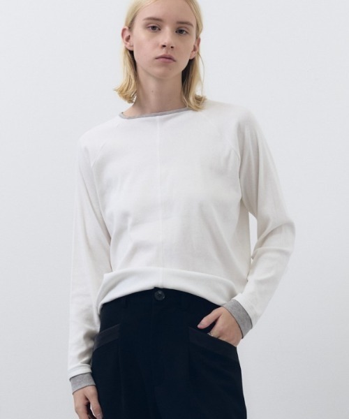 Muel Chic(ミュエルシック)の「Ciel CS シエルカットソー(Tシャツ/カットソー・レディース・ブラック/ライトイエロー/グレー/オフホワイト/ライトブルー・FREE)」の2枚目の写真