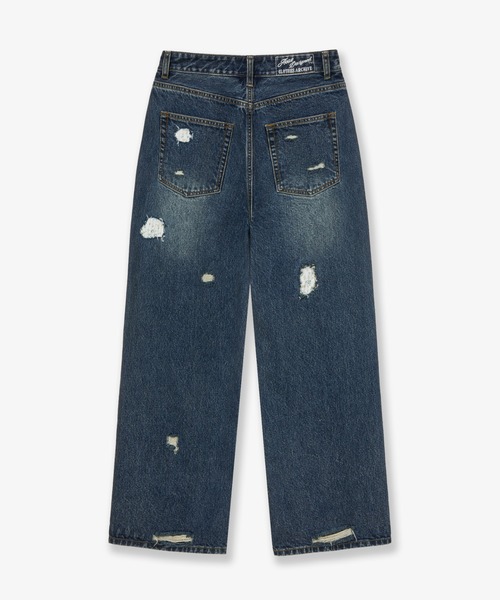 aeae(エーイーエーイー)の「FLOWER PATCHWORK DENIM PANTS(デニムパンツ・レディース・ブルー/ライトブルー・SMALL/MEDIUM)」の3枚目の写真