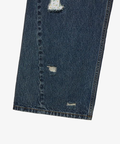 aeae(エーイーエーイー)の「FLOWER PATCHWORK DENIM PANTS(デニムパンツ・レディース・ブルー/ライトブルー・SMALL/MEDIUM)」の6枚目の写真