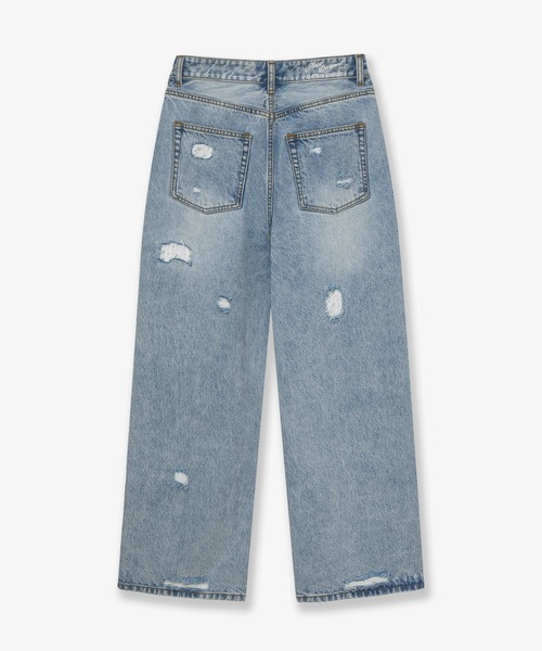 aeae(エーイーエーイー)の「FLOWER PATCHWORK DENIM PANTS(デニムパンツ・レディース・ブルー/ライトブルー・SMALL/MEDIUM)」の7枚目の写真