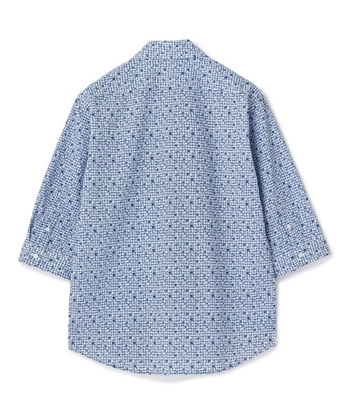 MEN'S BIGI（メンズビギ）の「千鳥格子xフラワープリント七分袖シャツ＜吸水速乾、ストレッチ＞（シャツ/ブラウス・メンズ・ブルー系その他/ワイン/ホワイト・02/01/04/03）」の9枚目の写真