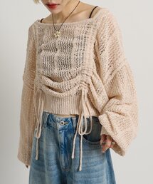 w closet（ダブルクローゼット）の「【5色展開】ラメメッシュドロストニット（ニット/セーター）」