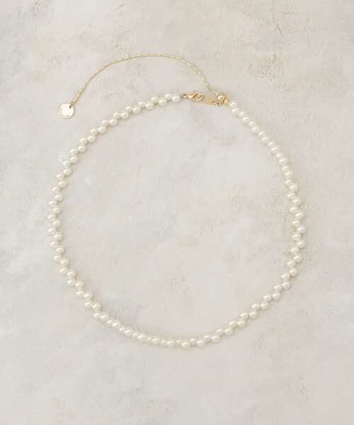 OPAQUE.CLIP（オペークドットクリップ）の「フェイクパールビーズスライドネックレス（ネックレス・レディース・オフホワイト/ブラック・00）」の3枚目の写真