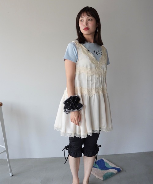 SANSeLF（サンセルフ）の「【SANSeLF】レースキャミチュニック saw26s040（ワンピース・レディース・アイボリー・FREE）」の9枚目の写真