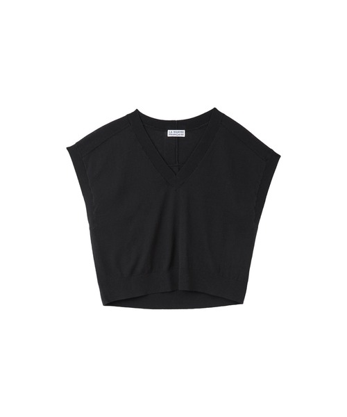 LA MARINE FRANCAISE（マリン フランセーズ）の「ハイツイストコットンVネックベスト（ニット/セーター・レディース・ターコイズブルー/グレー/ブラック・FREE）」の20枚目の写真