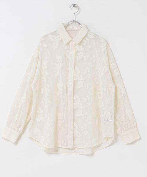 ITEMS URBANRESEARCH（アイテムズ アーバンリサーチ）の「レースメッシュシャツ（シャツ/ブラウス・レディース・ブラック/ホワイト系その他・FREE）」の10枚目の写真