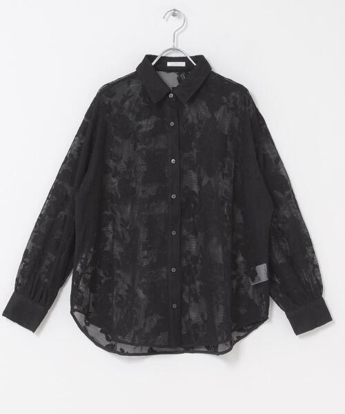 ITEMS URBANRESEARCH（アイテムズ アーバンリサーチ）の「レースメッシュシャツ（シャツ/ブラウス・レディース・ブラック/ホワイト系その他・FREE）」の17枚目の写真