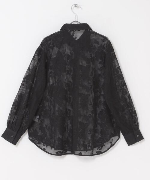 ITEMS URBANRESEARCH（アイテムズ アーバンリサーチ）の「レースメッシュシャツ（シャツ/ブラウス・レディース・ブラック/ホワイト系その他・FREE）」の19枚目の写真