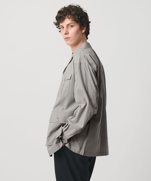 UNITED ARROWS(ユナイテッドアローズ)の「ギザコットン コードレーン サファリジャケット(ミリタリージャケット・メンズ・ブラック/ベージュ・S/M/L/XL)」の10枚目の写真