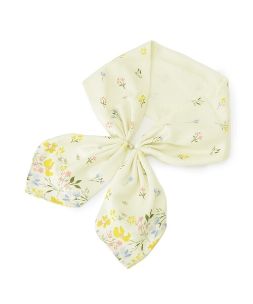 SHOO・LA・RUE（シューラルー）の「【接触冷感／UVカット】ひんやりワンタッチスカーフ（バンダナ/スカーフ・レディース・アイボリー系3/グレー系3/ネイビー系3/ベージュ系3/ピンク系8/イエロー系3・00）」の3枚目の写真