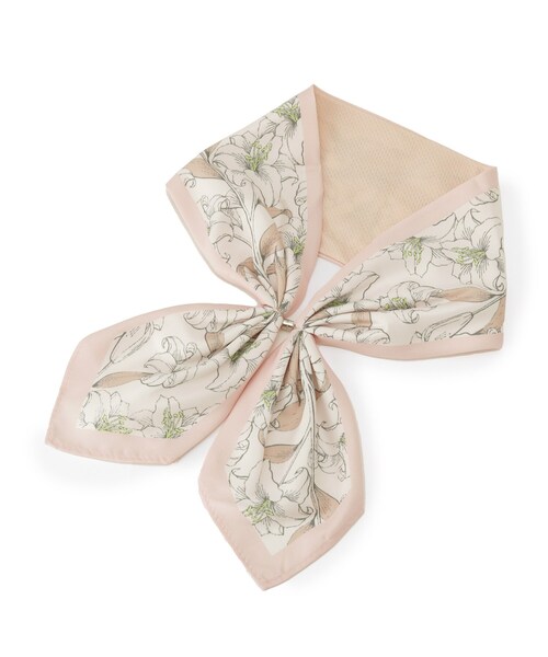 SHOO・LA・RUE（シューラルー）の「【接触冷感／UVカット】ひんやりワンタッチスカーフ（バンダナ/スカーフ・レディース・アイボリー系3/グレー系3/ネイビー系3/ベージュ系3/ピンク系8/イエロー系3・00）」の6枚目の写真