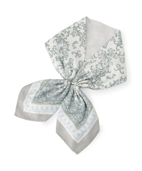 SHOO・LA・RUE（シューラルー）の「【接触冷感／UVカット】ひんやりワンタッチスカーフ（バンダナ/スカーフ・レディース・アイボリー系3/グレー系3/ネイビー系3/ベージュ系3/ピンク系8/イエロー系3・00）」の11枚目の写真