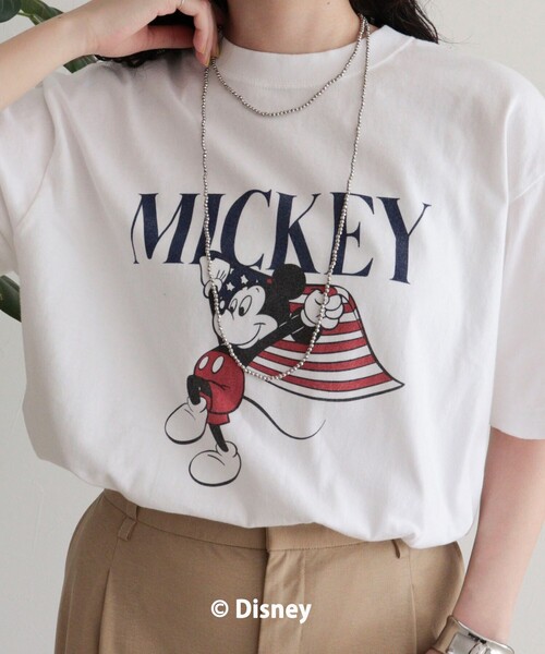GOOD ROCK SPEED(グッドロックスピード)の「【GOOD ROCK SPEED】MICKEY半袖Tシャツ 4(Tシャツ/カットソー・レディース・オフホワイト/ネイビー・38)」の19枚目の写真