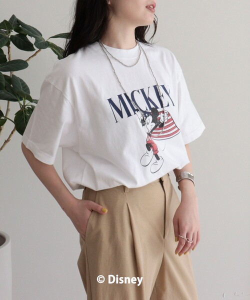 GOOD ROCK SPEED(グッドロックスピード)の「【GOOD ROCK SPEED】MICKEY半袖Tシャツ 4(Tシャツ/カットソー・レディース・オフホワイト/ネイビー・38)」の18枚目の写真