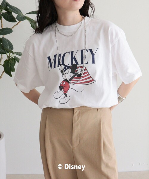 GOOD ROCK SPEED(グッドロックスピード)の「【GOOD ROCK SPEED】MICKEY半袖Tシャツ 4(Tシャツ/カットソー・レディース・オフホワイト/ネイビー・38)」の17枚目の写真