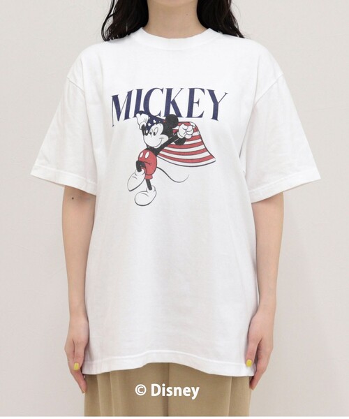 GOOD ROCK SPEED(グッドロックスピード)の「【GOOD ROCK SPEED】MICKEY半袖Tシャツ 4(Tシャツ/カットソー・レディース・オフホワイト/ネイビー・38)」の15枚目の写真