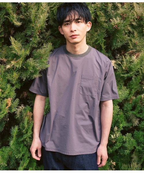 Park Slope NEWYORKER(パークスロープニューヨーカー)の「【ストレッチ・デイリー・テック感】テックTシャツ(Tシャツ/カットソー・メンズ・グレー系その他/ネイビー・LL/L/M/S)」の1枚目の写真
