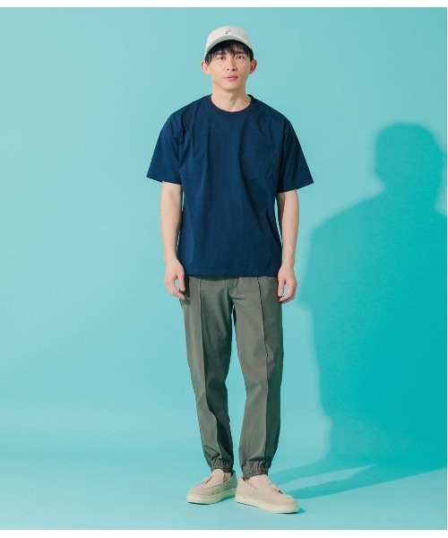 Park Slope NEWYORKER(パークスロープニューヨーカー)の「【ストレッチ・デイリー・テック感】テックTシャツ(Tシャツ/カットソー・メンズ・グレー系その他/ネイビー・LL/L/M/S)」の5枚目の写真