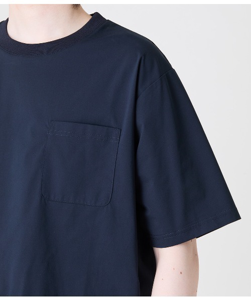 Park Slope NEWYORKER(パークスロープニューヨーカー)の「【ストレッチ・デイリー・テック感】テックTシャツ(Tシャツ/カットソー・メンズ・グレー系その他/ネイビー・LL/L/M/S)」の10枚目の写真