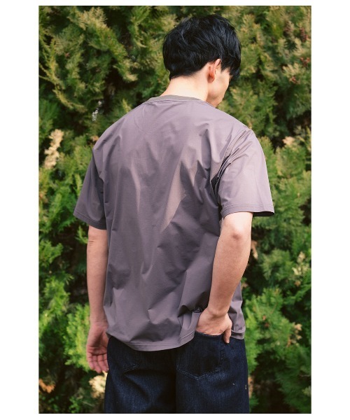 Park Slope NEWYORKER(パークスロープニューヨーカー)の「【ストレッチ・デイリー・テック感】テックTシャツ(Tシャツ/カットソー・メンズ・グレー系その他/ネイビー・LL/L/M/S)」の14枚目の写真