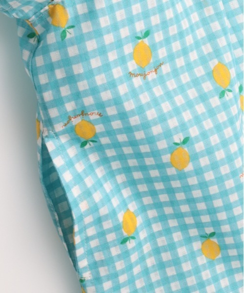 Moujonjon（ムージョンジョン）の「フルーツチェック柄ワンピース（ワンピース・キッズ・ピンク/サックスブルー・120/110/100/90/130）」の5枚目の写真