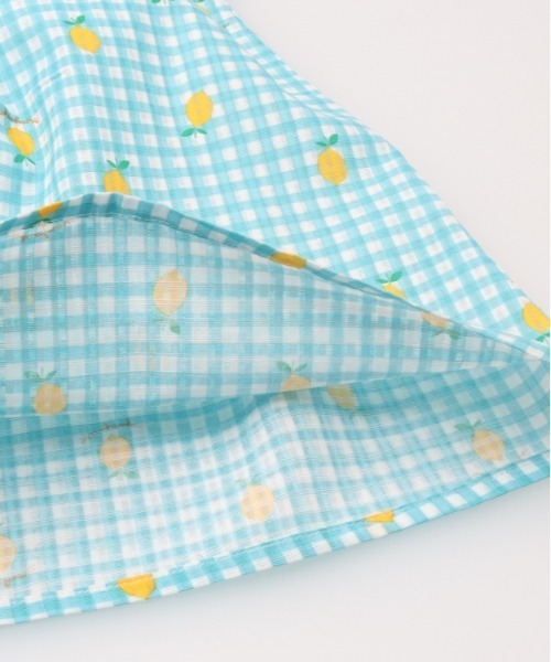 Moujonjon（ムージョンジョン）の「フルーツチェック柄ワンピース（ワンピース・キッズ・ピンク/サックスブルー・120/110/100/90/130）」の6枚目の写真