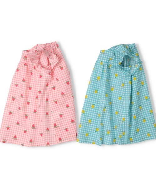 Moujonjon（ムージョンジョン）の「フルーツチェック柄ワンピース（ワンピース・キッズ・ピンク/サックスブルー・120/110/100/90/130）」の8枚目の写真