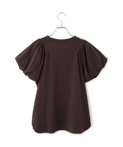 ADAM ET ROPE'(アダムエロペ)の「【WEB限定】パフスリーブプルオーバー(Tシャツ/カットソー・レディース・オフホワイト/ブラウン系その他/ブラック・FREE)」の18枚目の写真