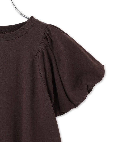 ADAM ET ROPE'(アダムエロペ)の「【WEB限定】パフスリーブプルオーバー(Tシャツ/カットソー・レディース・オフホワイト/ブラウン系その他/ブラック・FREE)」の20枚目の写真