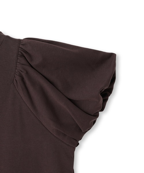 ADAM ET ROPE'(アダムエロペ)の「【WEB限定】パフスリーブプルオーバー(Tシャツ/カットソー・レディース・オフホワイト/ブラウン系その他/ブラック・FREE)」の21枚目の写真