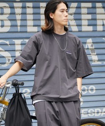 THOUSAND MILE（サウザンドマイル）の「THOUSAND MILE/サウザンドマイル SHORT SLEEVE T-SHIRT & LONG PANTS SET 半袖 Tシャツ フルレングス パンツ ワイドパンツ 長ズボン ナップサック 3点セット セットアップ ストレッチ ドライタッチ UVカット メンズ レディース 2026年 夏 夏服（セットアップ）」