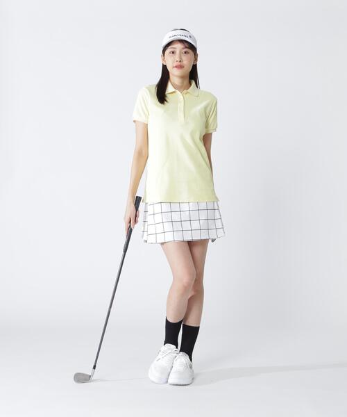 PEARLY GATES(パーリーゲイツ)の「【PEARLY GATES】Peカチオンメランジ天竺スカート <ウィンドペン>(スカート・レディース・ホワイト系その他・SMALL)」の2枚目の写真