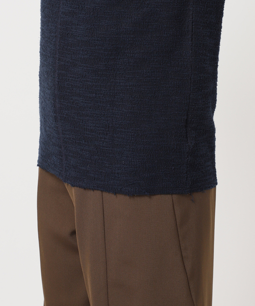 Bonum（ボナム）の「TWEED CUT STAND NECK TOPS：カットソー（Tシャツ/カットソー・レディース・ネイビー・FREE）」の20枚目の写真
