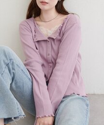 レースデザインカットソー