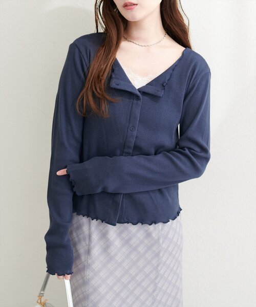 natural couture(ナチュラルクチュール)の「レースデザインカットソー(Tシャツ/カットソー・レディース・オフホワイト/サックスブルー/ピンク/ネイビー・FREE)」の19枚目の写真