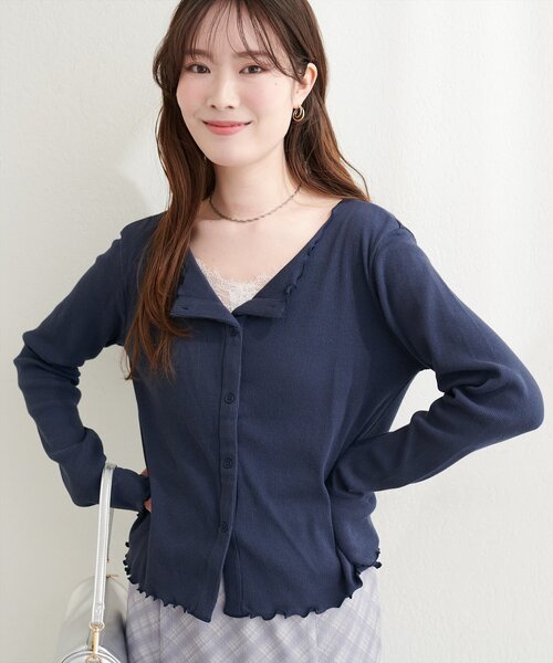 natural couture(ナチュラルクチュール)の「レースデザインカットソー(Tシャツ/カットソー・レディース・オフホワイト/サックスブルー/ピンク/ネイビー・FREE)」の21枚目の写真