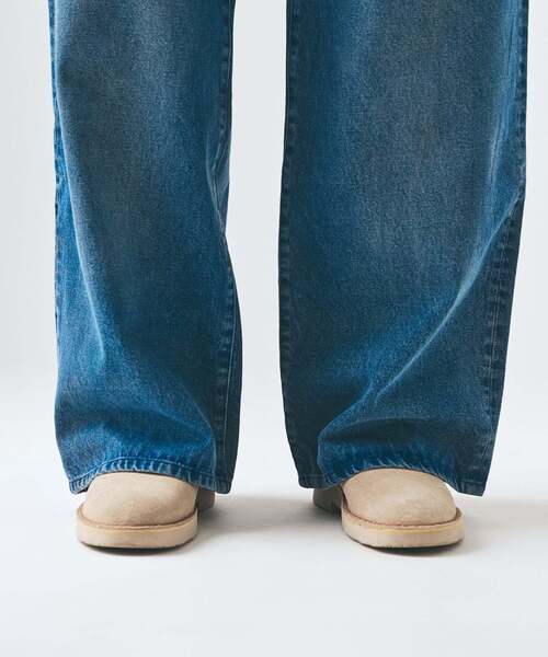 417 EDIFICE（フォーワンセブンエディフィス）の「12.5OZ フェードグレー ワイドデニム（デニムパンツ・メンズ・ネイビー/ブラック/チャコールグレー/ライトグレー/グリーン・MEDIUM/LARGE）」の7枚目の写真