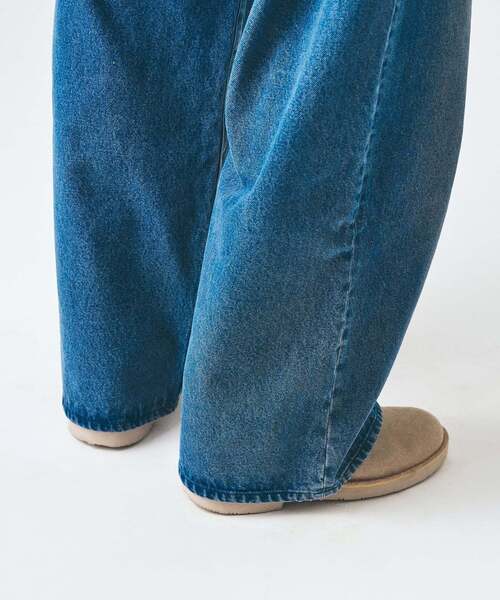 417 EDIFICE（フォーワンセブンエディフィス）の「12.5OZ フェードグレー ワイドデニム（デニムパンツ・メンズ・ネイビー/ブラック/チャコールグレー/ライトグレー/グリーン・MEDIUM/LARGE）」の8枚目の写真