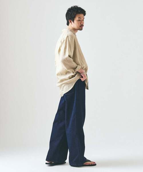 417 EDIFICE（フォーワンセブンエディフィス）の「12.5OZ フェードグレー ワイドデニム（デニムパンツ・メンズ・ネイビー/ブラック/チャコールグレー/ライトグレー/グリーン・MEDIUM/LARGE）」の20枚目の写真