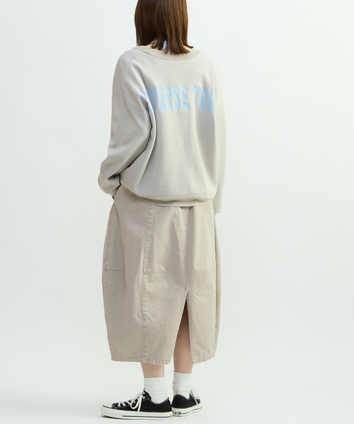 CONVERSE TOKYO（コンバーストウキョウ）の「VINTAGE-LIKE BARREL SKIRT（スカート・レディース・ブラック/グレー・FREE）」の9枚目の写真