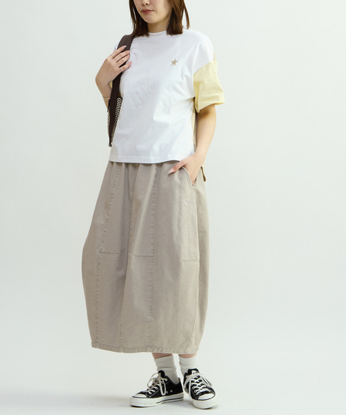 CONVERSE TOKYO（コンバーストウキョウ）の「VINTAGE-LIKE BARREL SKIRT（スカート・レディース・ブラック/グレー・FREE）」の11枚目の写真