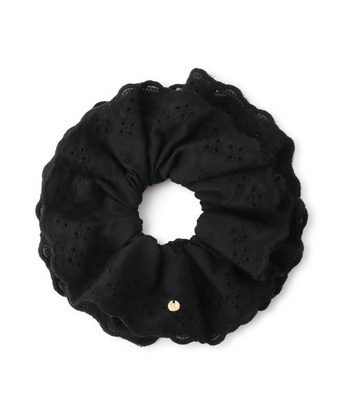 VIS(ビス)の「コットンレースシュシュ(シュシュ・レディース・ブラック/オフホワイト・FREE)」の2枚目の写真