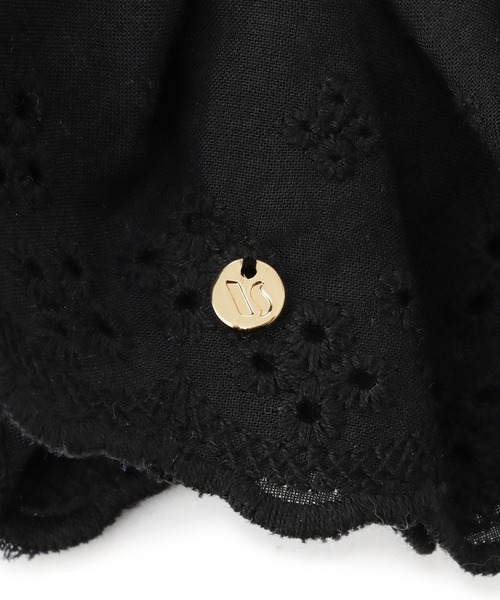 VIS(ビス)の「コットンレースシュシュ(シュシュ・レディース・ブラック/オフホワイト・FREE)」の3枚目の写真