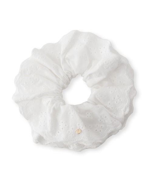 VIS(ビス)の「コットンレースシュシュ(シュシュ・レディース・ブラック/オフホワイト・FREE)」の6枚目の写真