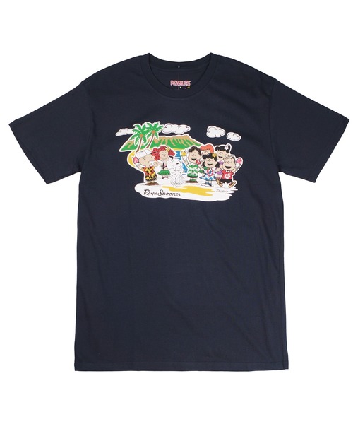 PEANUTS(ピーナッツ)の「【T18】【PEANUTS/ピーナッツ】PEANUTS IN HAWAII TEE(Tシャツ/カットソー・メンズ・ブルー/ホワイト・MEDIUM/LARGE/SMALL)」の9枚目の写真