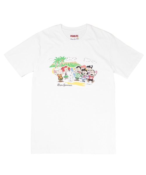 PEANUTS(ピーナッツ)の「【T18】【PEANUTS/ピーナッツ】PEANUTS IN HAWAII TEE(Tシャツ/カットソー・メンズ・ブルー/ホワイト・MEDIUM/LARGE/SMALL)」の3枚目の写真