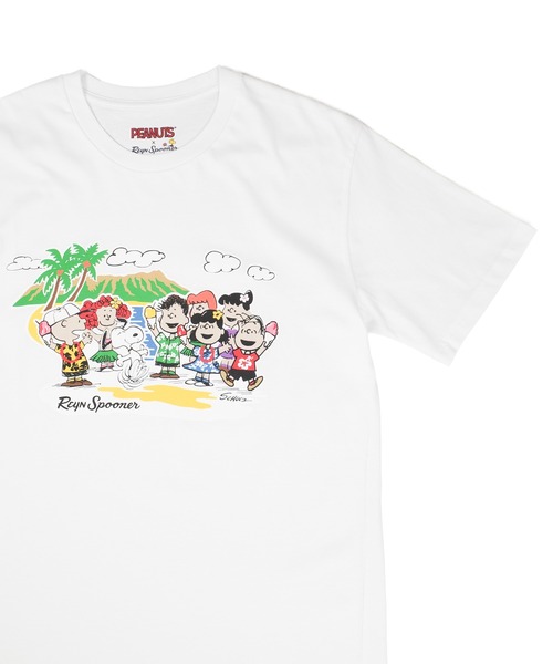 PEANUTS(ピーナッツ)の「【T18】【PEANUTS/ピーナッツ】PEANUTS IN HAWAII TEE(Tシャツ/カットソー・メンズ・ブルー/ホワイト・MEDIUM/LARGE/SMALL)」の4枚目の写真