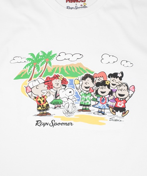 PEANUTS(ピーナッツ)の「【T18】【PEANUTS/ピーナッツ】PEANUTS IN HAWAII TEE(Tシャツ/カットソー・メンズ・ブルー/ホワイト・MEDIUM/LARGE/SMALL)」の6枚目の写真